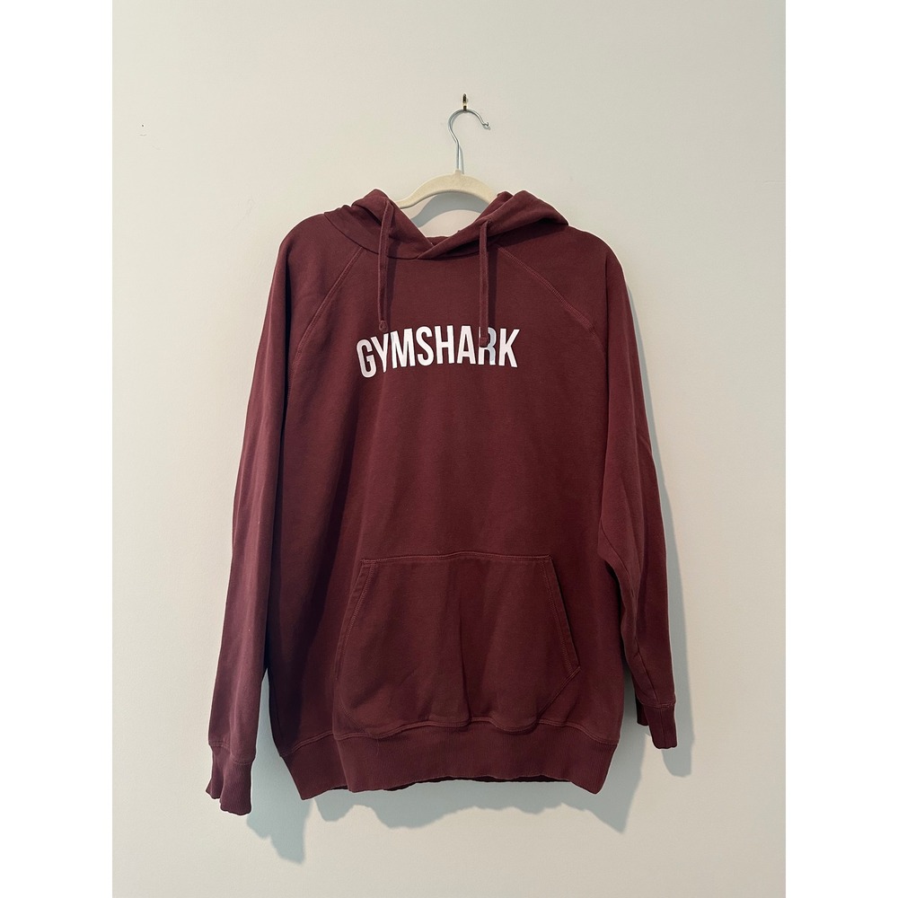 Gymshark Heritage Hoodie Mens L Burgundy Sweatshirt Gym Workout